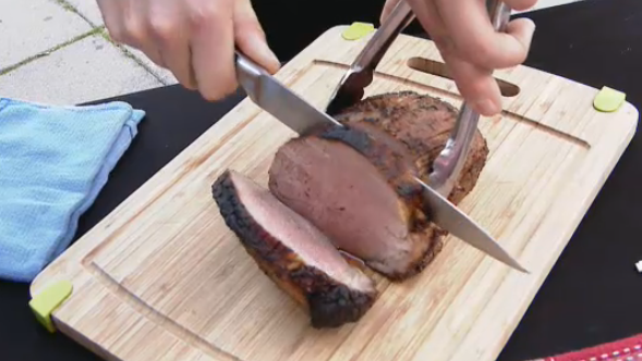 Chef Emily Richards grills up a roast on Sept. 26, 2023 with CTV's Will Aiello. 