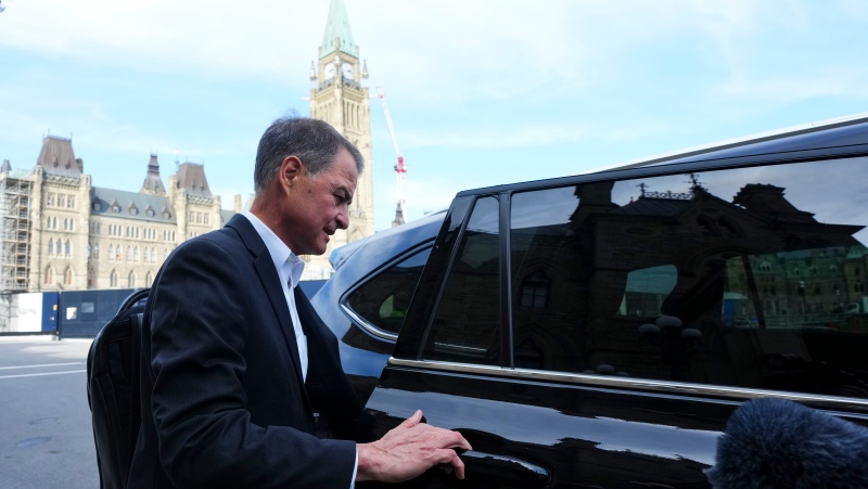 House of Commons Speaker Anthony Rota leaves Parliament Hill after announcing his resignation as Speaker of the House of Commons in Ottawa on Tuesday, Sept. 26, 2023. THE CANADIAN PRESS/Sean Kilpatrick