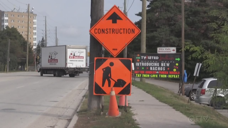 Barrie road construction