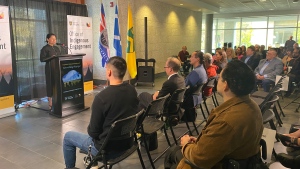 On Tuesday, the University of Regina held an event in recognition of their commitment to reconciliation. (Hallee Mandryk / CTV News) 