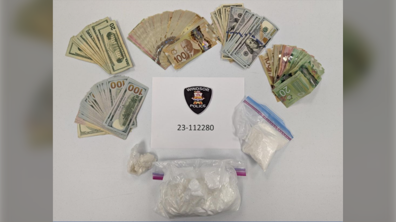 Cocaine, crack cocaine and $14,000 in cash was seized during a bust in Windsor, Ont. (Source: Windsor Police Service)