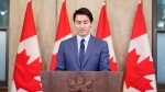 Prime Minister Justin Trudeau apologizes for the events surrounding Ukraine President Volodomyr Zelenskyy's visit at a media availability in Ottawa on Wednesday, Sept. 27, 2023. THE CANADIAN PRESS/Sean Kilpatrick 