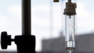 Chemotherapy is administered to a cancer patient via intravenous drip at Duke Cancer Center in Durham, N.C., Sept. 5, 2013. THE CANADIAN PRESS/AP-Gerry Broome