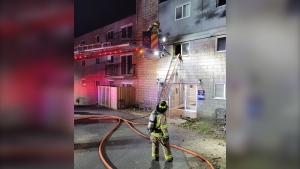 One person was injured in a late-night Gravenhurst fire, Wed. Sept. 27, 2023. (Photo: Gravenhurst Fire Services)