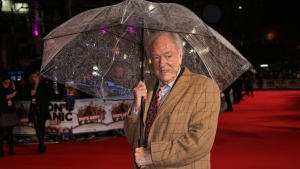 Actor Michael Gambon poses for photographers upon arrival at the World premiere of Dad's Army at a central London cinema, Tuesday, Jan. 26, 2016. (Photo by Joel Ryan/Invision/AP)
