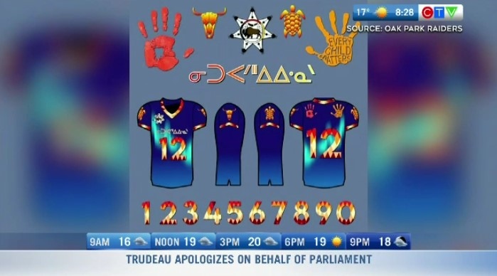 Football jersey honouring truth and reconciliation