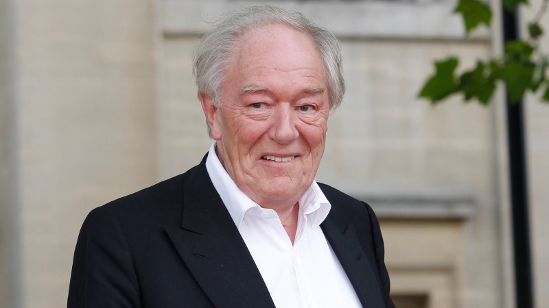 British actor Michael Gambon arrives in Trafalgar Square, in central London, for the world premiere of "Harry Potter and The Deathly Hallows: Part 2," the last film in the series, on July 7, 2011. (AP Photo/Joel Ryan, File)