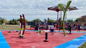 A new playground and spray pad located in Glencairn Park has officially opened. (Gareth Dillistone/CTV News)