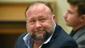 Infowars founder Alex Jones appears in court to testify during the Sandy Hook defamation damages trial at Connecticut Superior Court in Waterbury, Conn., on Sept. 22, 2022. A bank recently shut down the accounts of Jones' media company citing unauthorized transactions — a move that caused panic at the business when its balances suddenly dropped from more than $2 million to zero, according to a bankruptcy lawyer for the company. (Tyler Sizemore/Hearst Connecticut Media via AP, Pool, File)