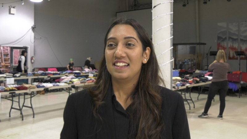 Simran Sehgal, who has been working to stay positive despite losing everything in the fire, is pictured on Sept. 28, 2023. (CTV/Alyson Samson)