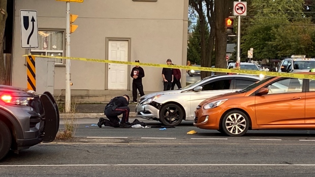 A woman is in life-threatening condition following a Friday morning collision in Scarborough.