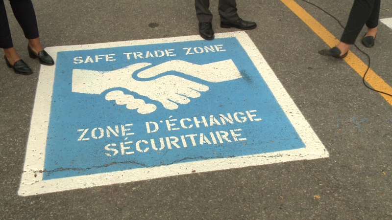 Ottawa police launched Project Safe Trade, with parking spots at three police stations intended to support safety when completing online sales transactions. (Jim O'Grady/CTV News Ottawa) 