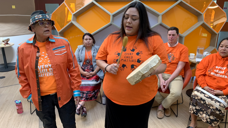 The ReconciliACTION Speaker Series at Wampum Learning Lodge at Western University was held on Sept. 29, 2023. (Bryan Bicknell/CTV News London) 