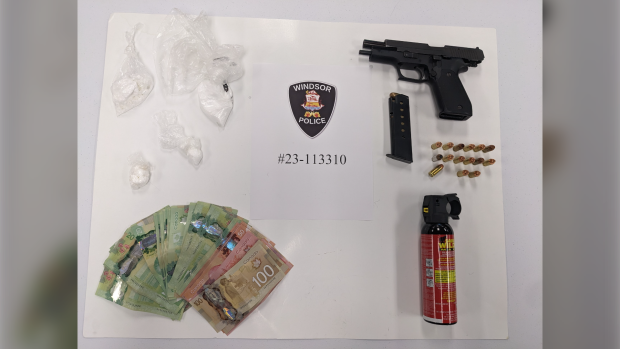 Windsor police seized drugs, a firearm and cash during a bust at a home in the 2100 block of Church Street in Windsor, Ont. on Thursday, Sept. 28, 2023. (Source: Windsor Police Service)