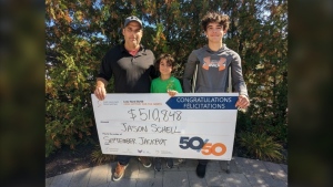 A Lively man has won more than half a million dollars, the jackpot in September’s 50/50 draw in support of Health Sciences North. (Supplied)