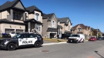 Toronto police conducted an investigation at a home on Lawson Street in Innisfil on Sat., Sept. 30 (Christian D'Avino/CTV News). 