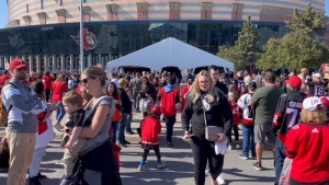 Ottawa Senators fans turned out in droves at the Canadian Tire Centre for Ottawa Senators Fan Fest. Sept. 30, 2023. (Shaun Vardon/CTV News Ottawa)