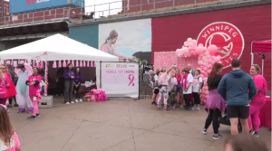More than 1,300 participants gathered at Shaw Park for the annual CIBC Run for the Cure, walking or running up to five kilometres individually or as part of a team to raise money for breast cancer research. (Source: Zach Kitchen, CTV News)