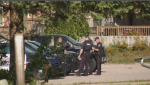 Officers are seen in the area of Williamsburg Road and Dinision Crescent on Oct. 3, 2023. (CTV Kitchener)