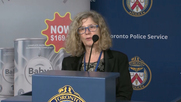 TPS Board Chair Ann Morgan speaks at a news conference about organized retail crime Tuesday October 3, 2023. 
