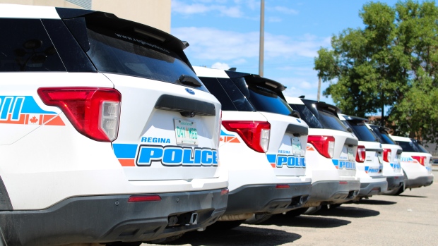 Regina police vehicles at RPS headquarters can be seen in this file image. (David Prisciak/CTV News)