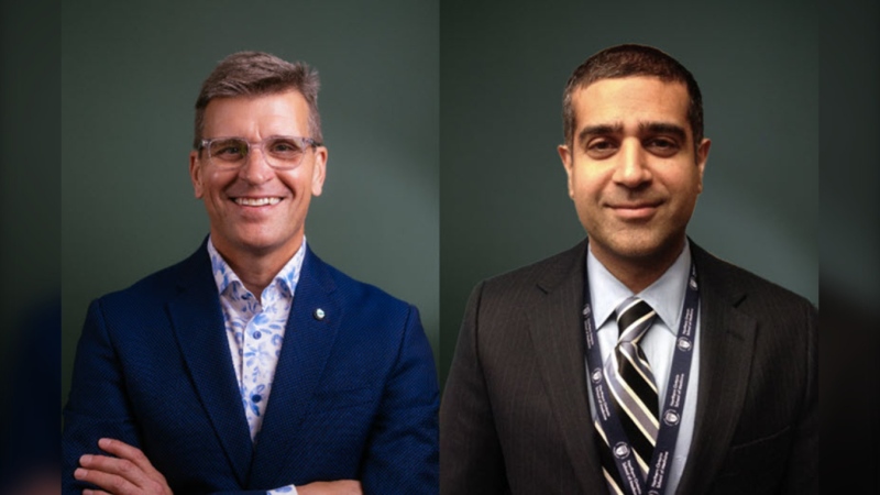 David McNeil PhD (left) has been named HSN’s next president and CEO and Dr. Pankaj Bhatia (right) is being promoted to HSN’s chief of staff. (Supplied)