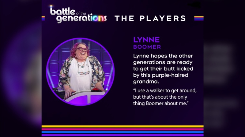 Lynne Globensky is appearing on the trivia gameshow Battle of the Generations on CTV on Oct. 3 at 9 p.m. (Supplied)