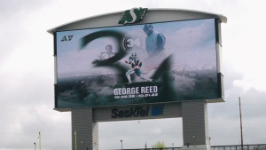 The Riders will honour George Reed's legacy at their next game. (Brit Dort / CTV News) 