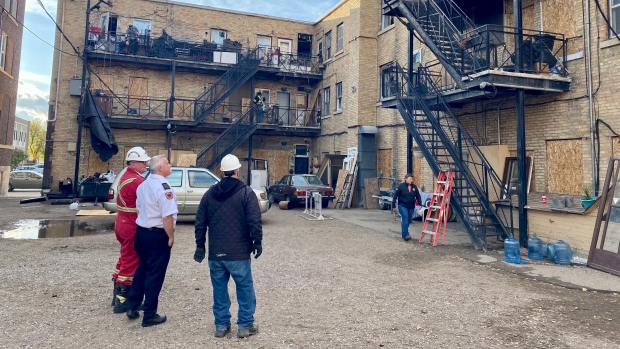 An apartment building in downtown Moose Jaw is under an emergency evacuation order due to numerous fire code violations and a natural gas leak. (Gareth Dillistone / CTV News) 