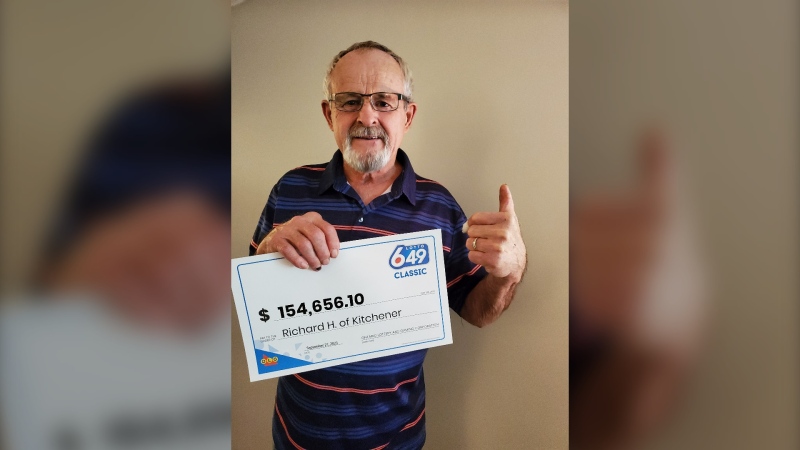 Richard Holst of Kitchener with his OLG prize. (Submitted: OLG)