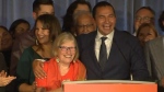 Crowd sings 'Happy Birthday' to Kinew's mother 