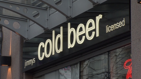 Liquor stores in downtown Vancouver were ordered to shut down at 7 p.m. Saturday. Vancouver police say they hope to curb public intoxication. Feb. 20, 2010. (CTV)