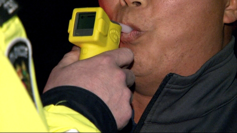 A breathalyzer roadside test is shown in this file image. 