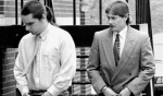 Peter Pennett (right), now 58, along with Clinton Suzack (left), shot and killed Sudbury Const. Joe MacDonald on Oct. 7, 1993. MacDonald pulled the pair over for a traffic violation and was writing a ticket when they turned on him. (File photo)