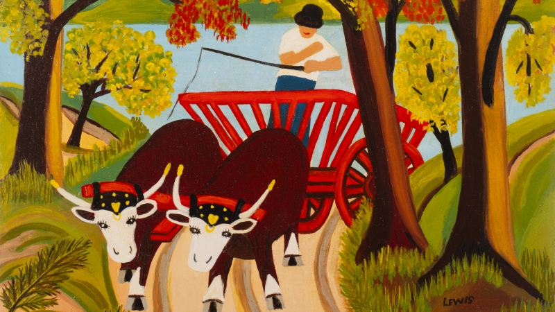 Three Maud Lewis paintings are up for auction in Saint John, N.B. (Courtesy: Sarah Jones)