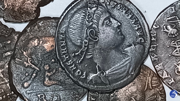 As many as 50,000 Roman-era bronze coins dating back to the 4th century have been discovered off the coast of Sardinia. (Image credit: Ministero della Cultura via Storyful)
