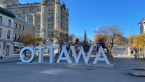 The Ottawa sign in the ByWard Market on Sunday, Nov. 12. (Josh Pringle/CTV News Ottawa) 