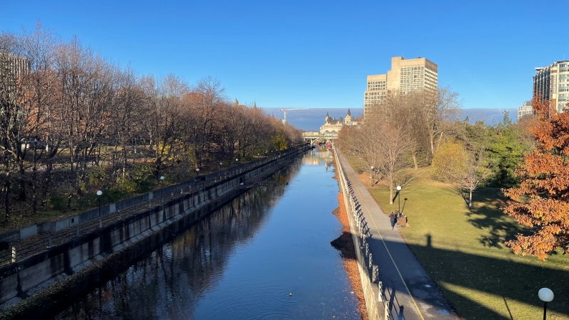 The Rideau Canal on a sunny Saturday morning. (Josh Pringle/CTV News Ottawa) 
