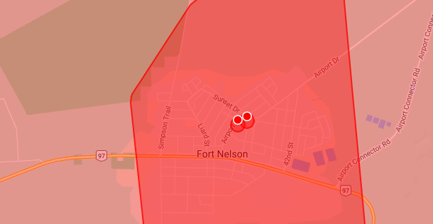 Power outage impacting all of Fort Nelson