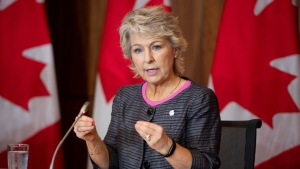 Anne Kelly, Commissioner of the Correctional Service of Canada (CSC) speaks during a press conference in Ottawa, on Thursday, July 20, 2023. CSC is presenting the results of a review related to the security reclassification and transfer of inmate Paul Bernardo.THE CANADIAN PRESS/Spencer Colby