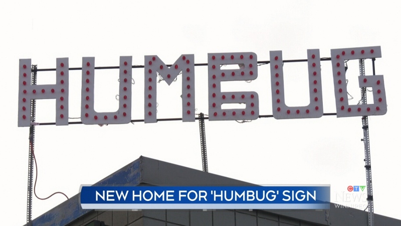 Iconic 'Humbug' sign finds new home