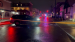 Several roads were closed as Gatineau police investigated a shooting in the Hull sector that sent a man in his 40s to the hospital. Nov. 27, 2023. (Shaun Vardon/CTV News Ottawa)