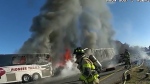 Fiery aftermath of deadly crash in Ohio