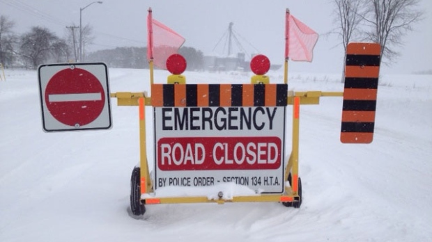 A road closed sign is seen in a CTV file photo. (Scott Miller/CTV London)
