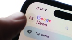 The Google News homepage is displayed on an iPhone in Ottawa on Tuesday, Feb. 28, 2023. THE CANADIAN PRESS/Sean Kilpatrick