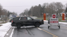 A section of Highway 3 near Aylmer is closed for an investigation now being led by the SIU. Nov. 29, 2023. (Gerry Dewan/CTV News London)