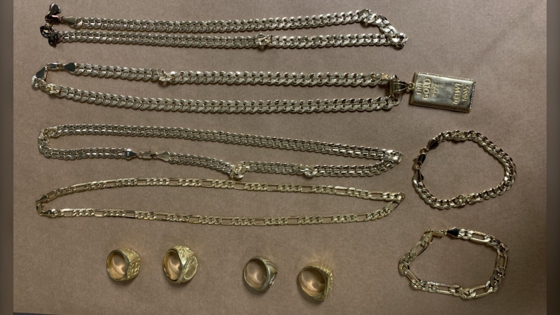 New Westminster police shared this photo of the fake gold jewelry the scammers gave the victim. (NWPD)