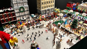 The Lego exhibit, "Bricks by the Sea," seen at the Museum of Natural History in Halifax. (CTV News/Creeson Agecoutay)