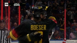 Brock Boeser leads NHL in goals 