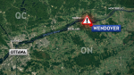 Wendover is situated about 50 kilometres east of Ottawa. A man whose remains were found there along the Ottawa River on April 18, 2017 has now been identified. 